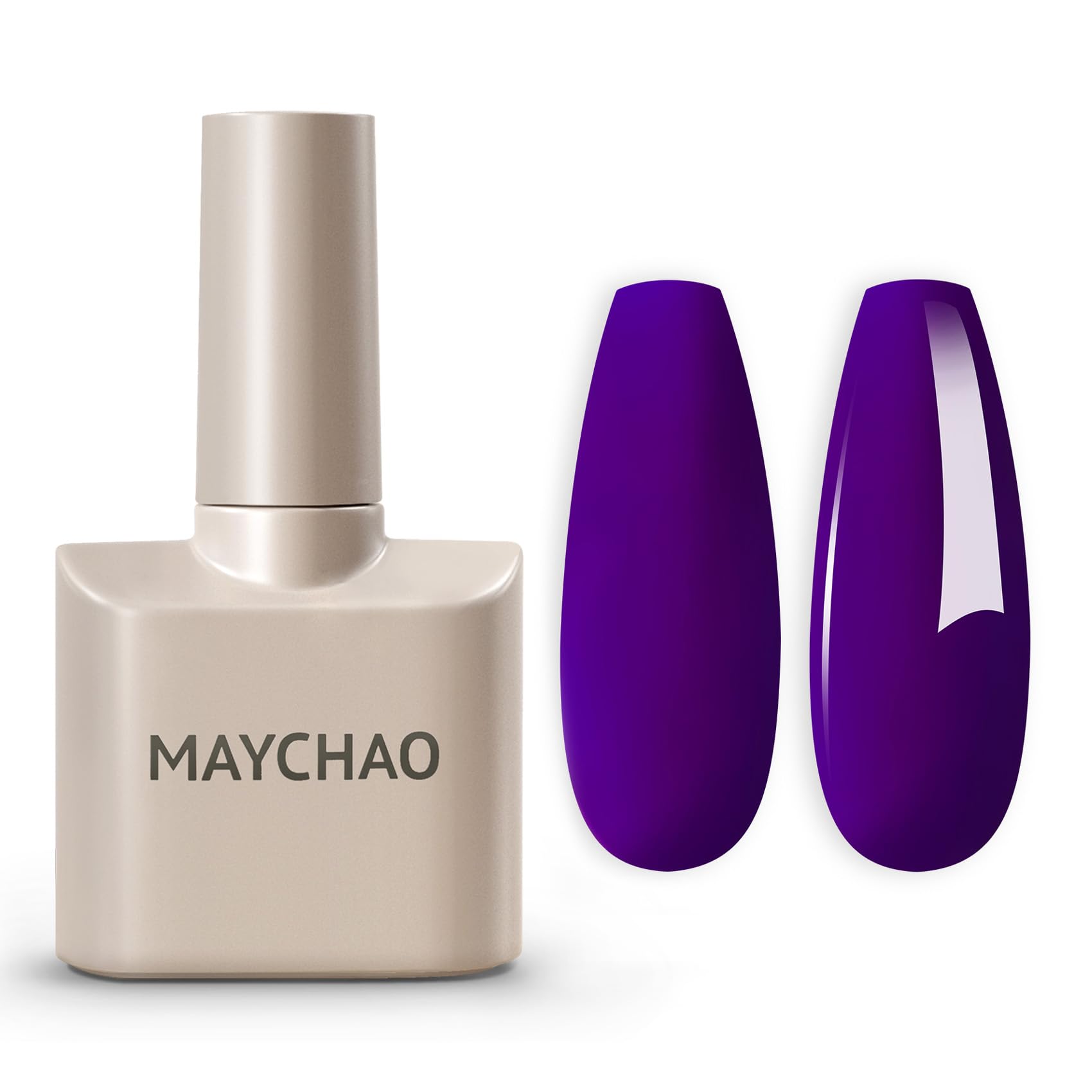 MAYCHAO 15ML Neon Purple Gel Nail Polish - Soak Off UV LED Nail Gel for Manicure, Salon & DIY at Home (0.5 OZ) | Long-Lasting Bright Purple Nail Art for Parties, Weddings & Special Occasions