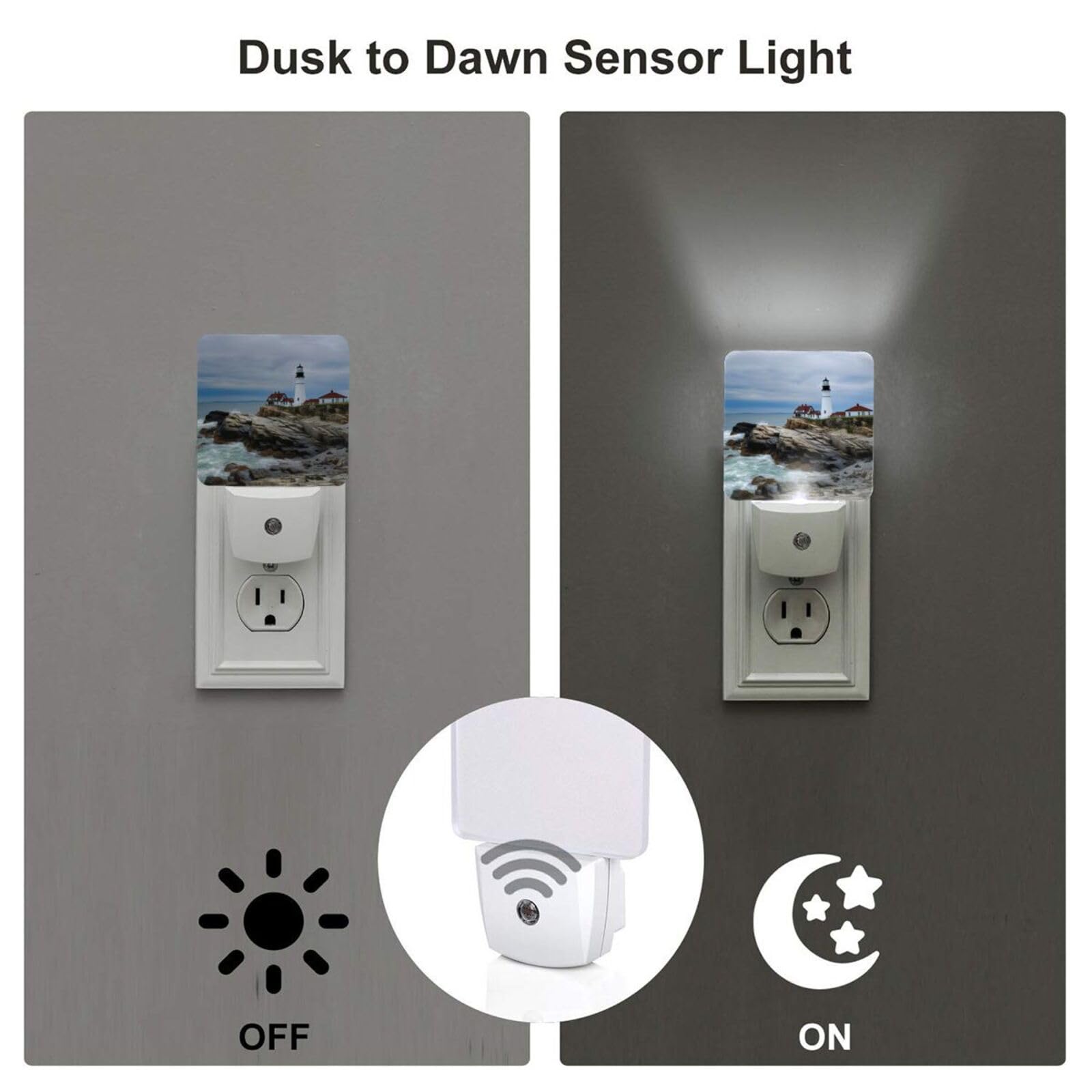 2 Pack Auto Sensor LED Night Lights - Dusk to Dawn Plug-in Nightlight for Bedroom, Bathroom, Kitchen, Hallway & Stairs | Energy Efficient Decorative Lighting for Home Safety & Convenience | Perfect for Nighttime Navigation, Baby Care & Elderly Safety