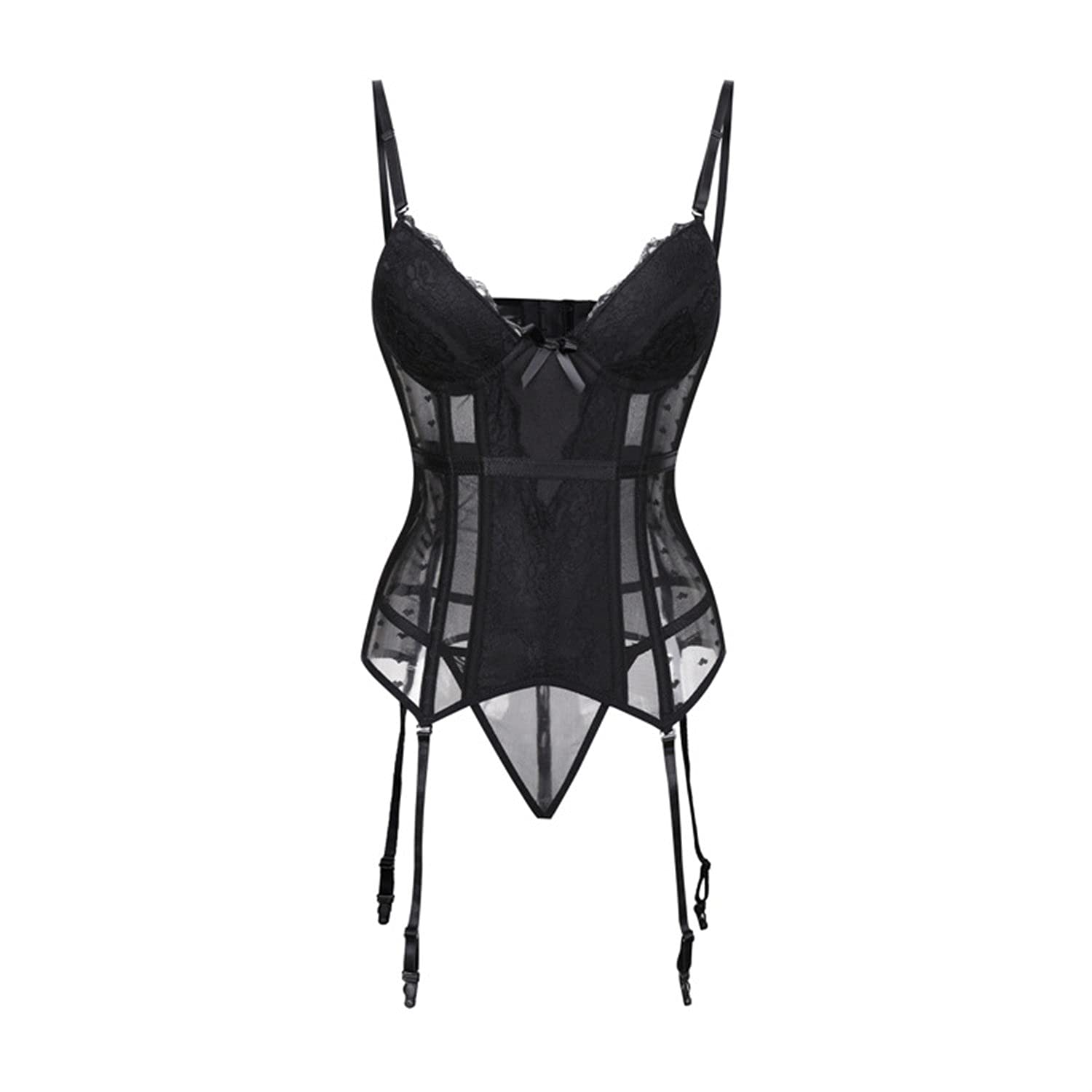 Sexy Women's Lace Teddy Bodysuit - Mesh Chemise Babydoll Lingerie One Piece with No Stockings | Perfect for Valentine's Day, Honeymoon & Romantic Nights
