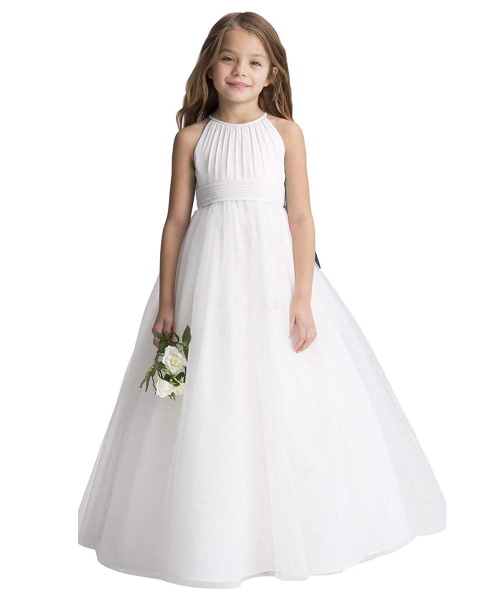 Elegant Flower Girl Dresses for Weddings & Pageants – Tulle Chiffon Ball Gowns for Kids | Perfect for Bridal Parties, First Communion & Special Occasions