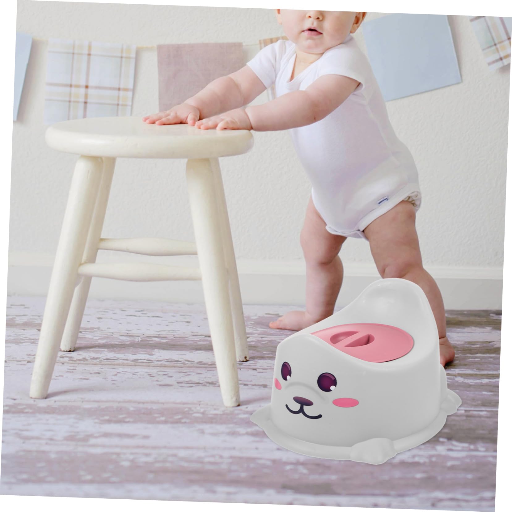 TOYANDONA Baby Potty Training Seat - Portable Toddler Toilet Chair with Handle for Boys & Girls - Non-Slip Kids Potty for Home & Travel Use (Pink) - Ideal for Potty Training at Home, Daycare or Road Trips