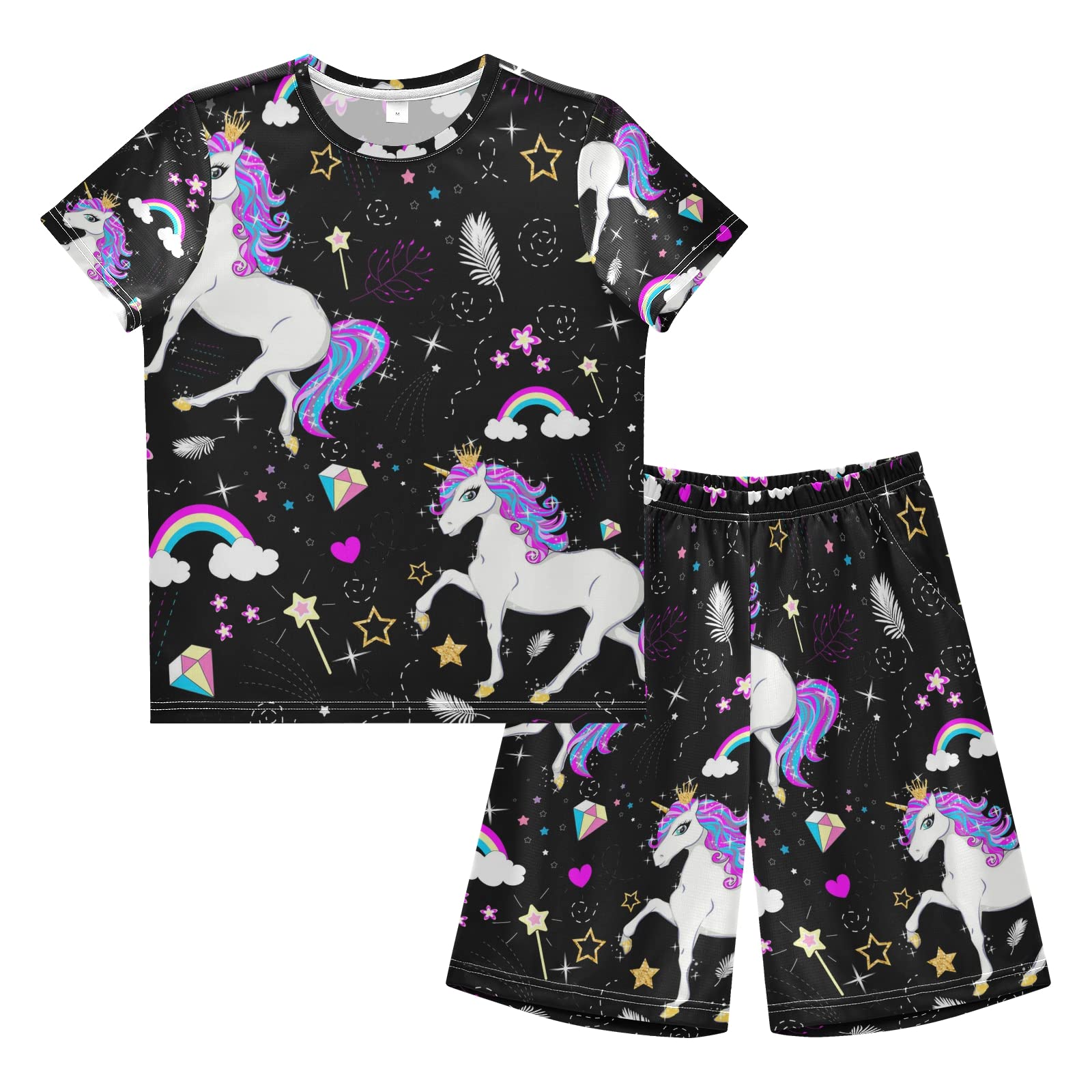 Unicorn Themed Boys Summer Outfits - Cute Shorts & Top Playwear Set for Kids & Toddlers - Perfect for Outdoor Play, Birthday Parties & Dress-Up Fun