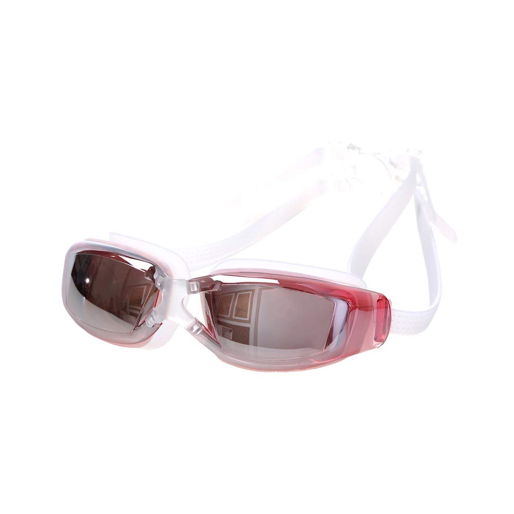 Premium UV 400 Protection Swimming Goggles - Anti Fog, No Leakage, Wide View Mirrored Swim Glasses for Adults & Kids with Free Protective Case - Ideal for Pool, Beach, and Competitive Swimming
