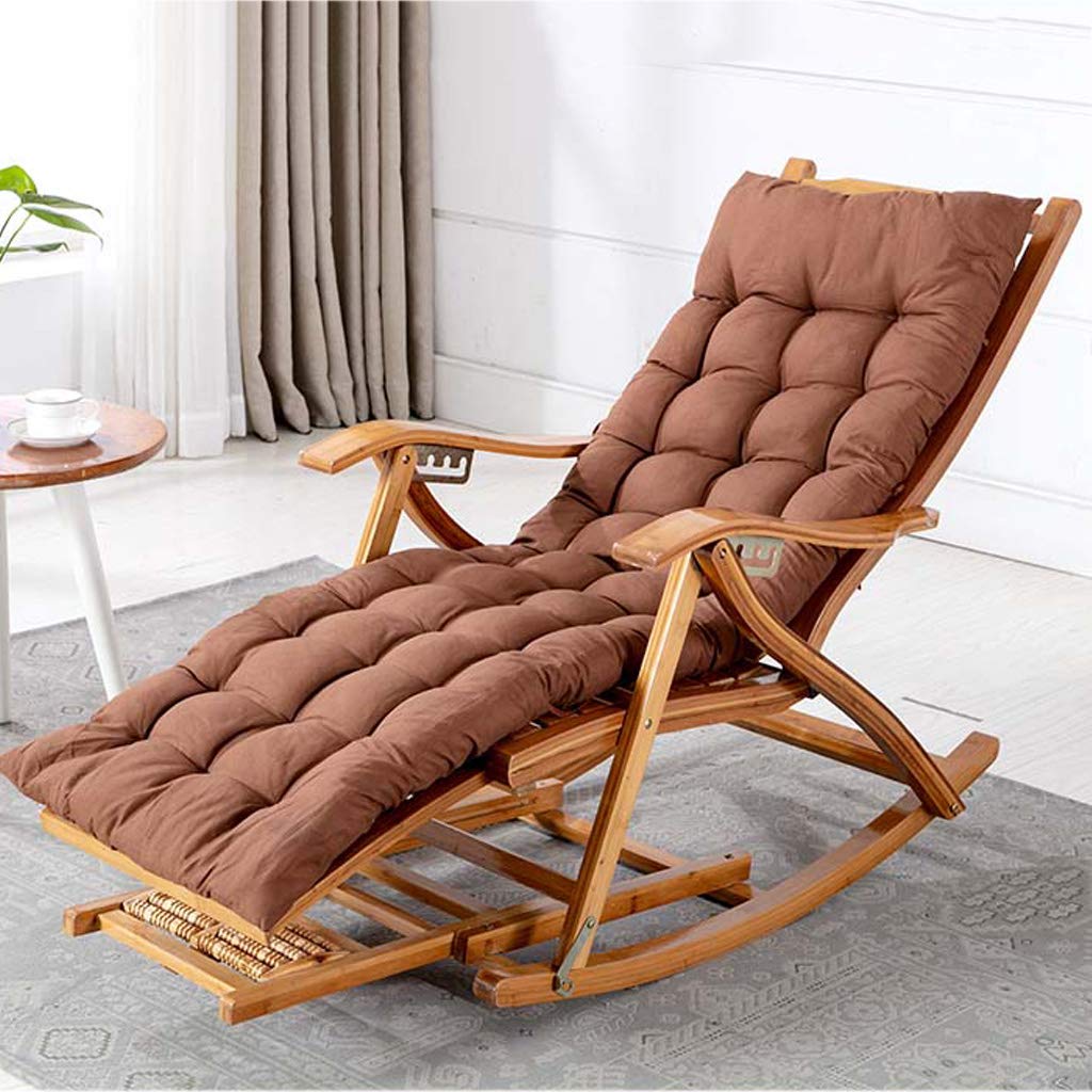 Premium High Back Zero Gravity Recliner Chair - 200kg Weight Capacity Bamboo Folding Sun Lounger with Comfortable Cotton Pad | Perfect for Backyard Relaxation, Beach Camping & Patio Lounging