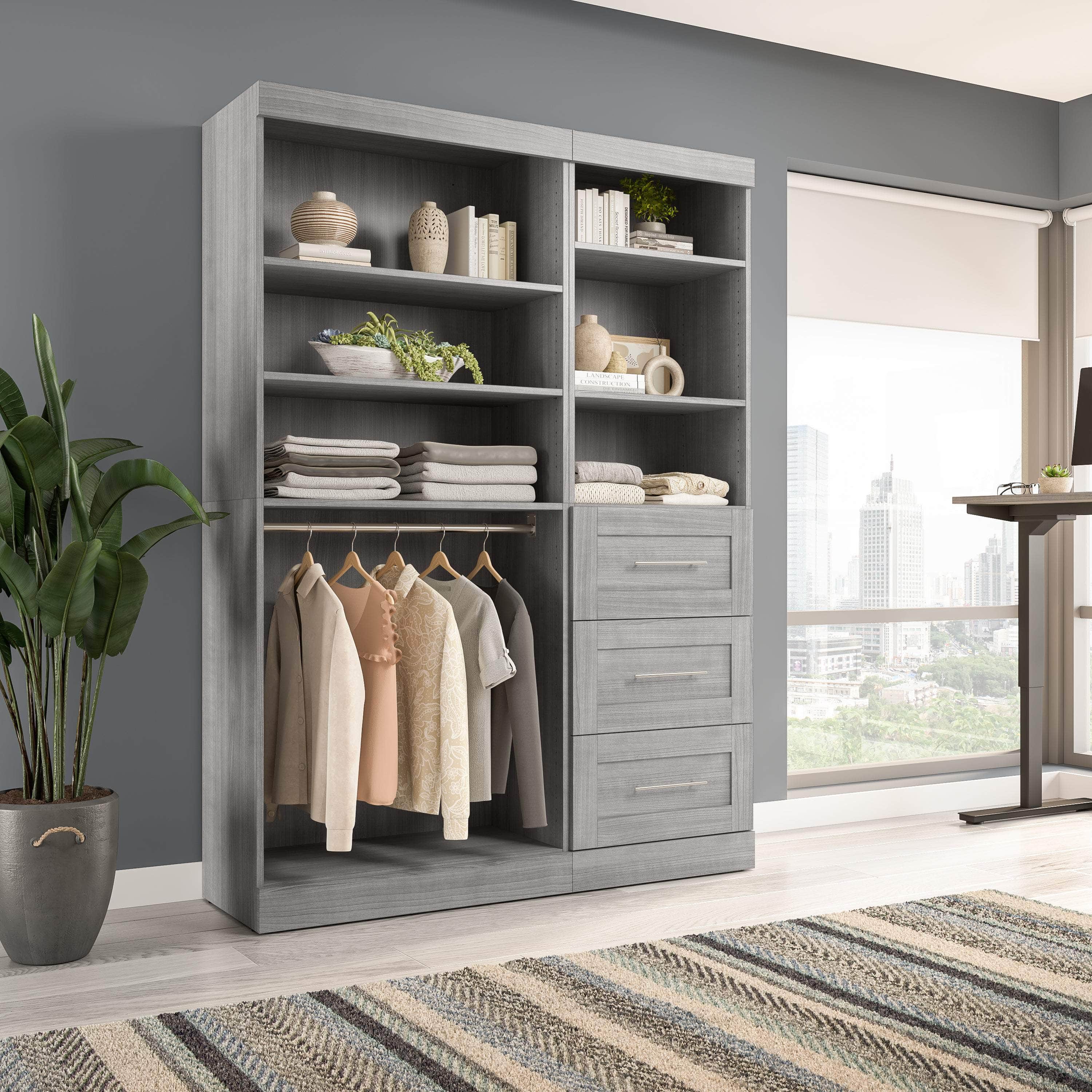 61W Closet Organizer with 7 Color Options - Space Saving Storage Solution for Bedroom, Closet & Wardrobe Organization