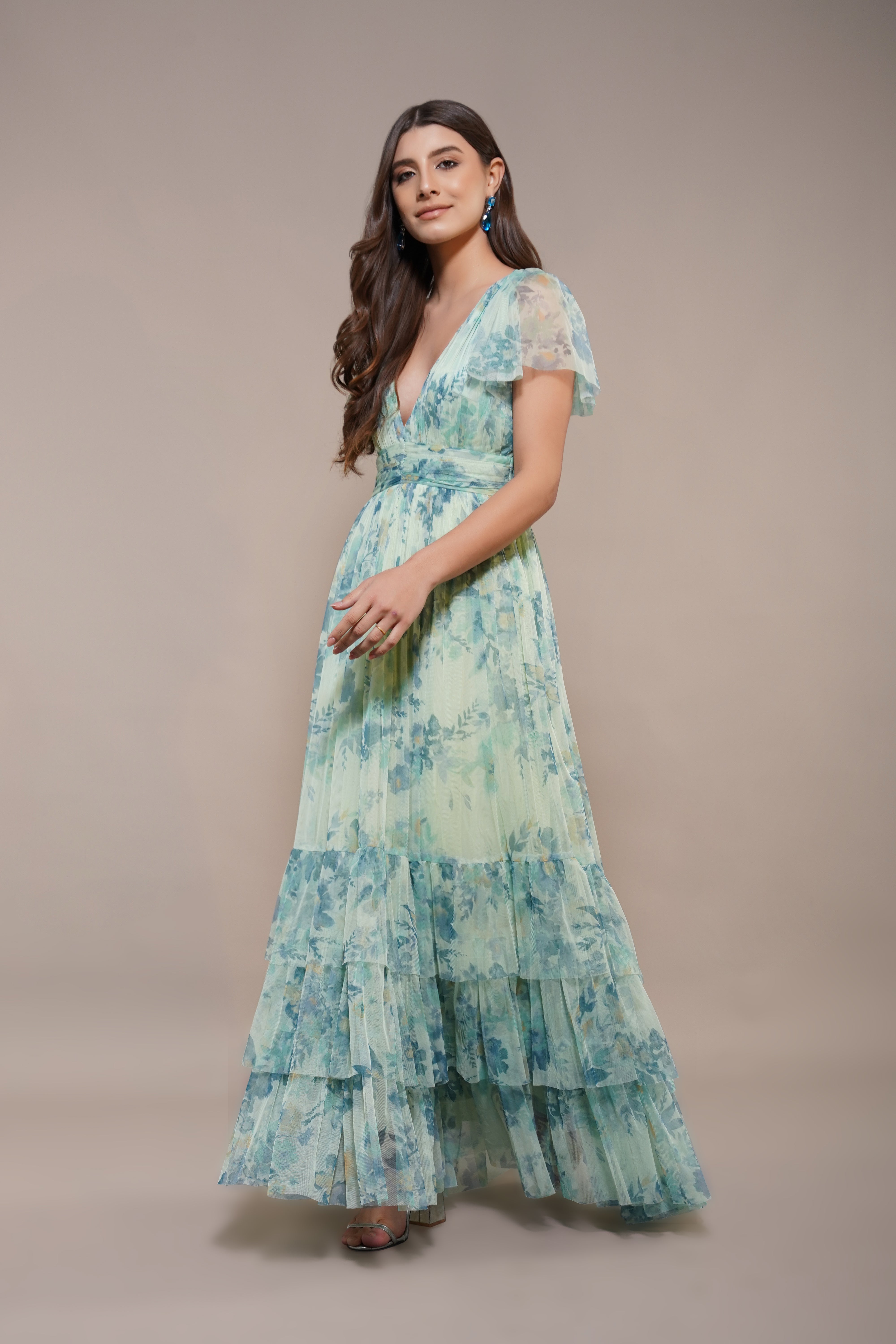 Madison Maxi Dress in Light Sage Floral Print | Women's Summer Boho Dress | Perfect for Beach Vacation, Garden Party & Casual Outings