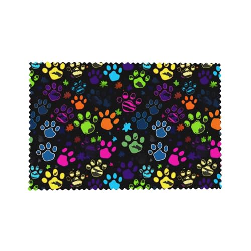 Colorful Dog Paw Print