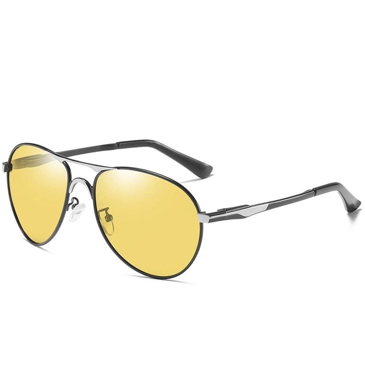 Photochromic Polarized Aviator Sunglasses for Men - Day & Night Driving Glasses - UV Protection, Lightweight Comfort for Outdoor Activities, Commuting, and Road Trips