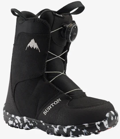 Burton Grom BOA Kids Snowboard Boots 2024 - Waterproof & Comfortable Winter Snow Boots for Boys & Girls - Perfect for Skiing, Snowboarding & Outdoor Winter Activities
