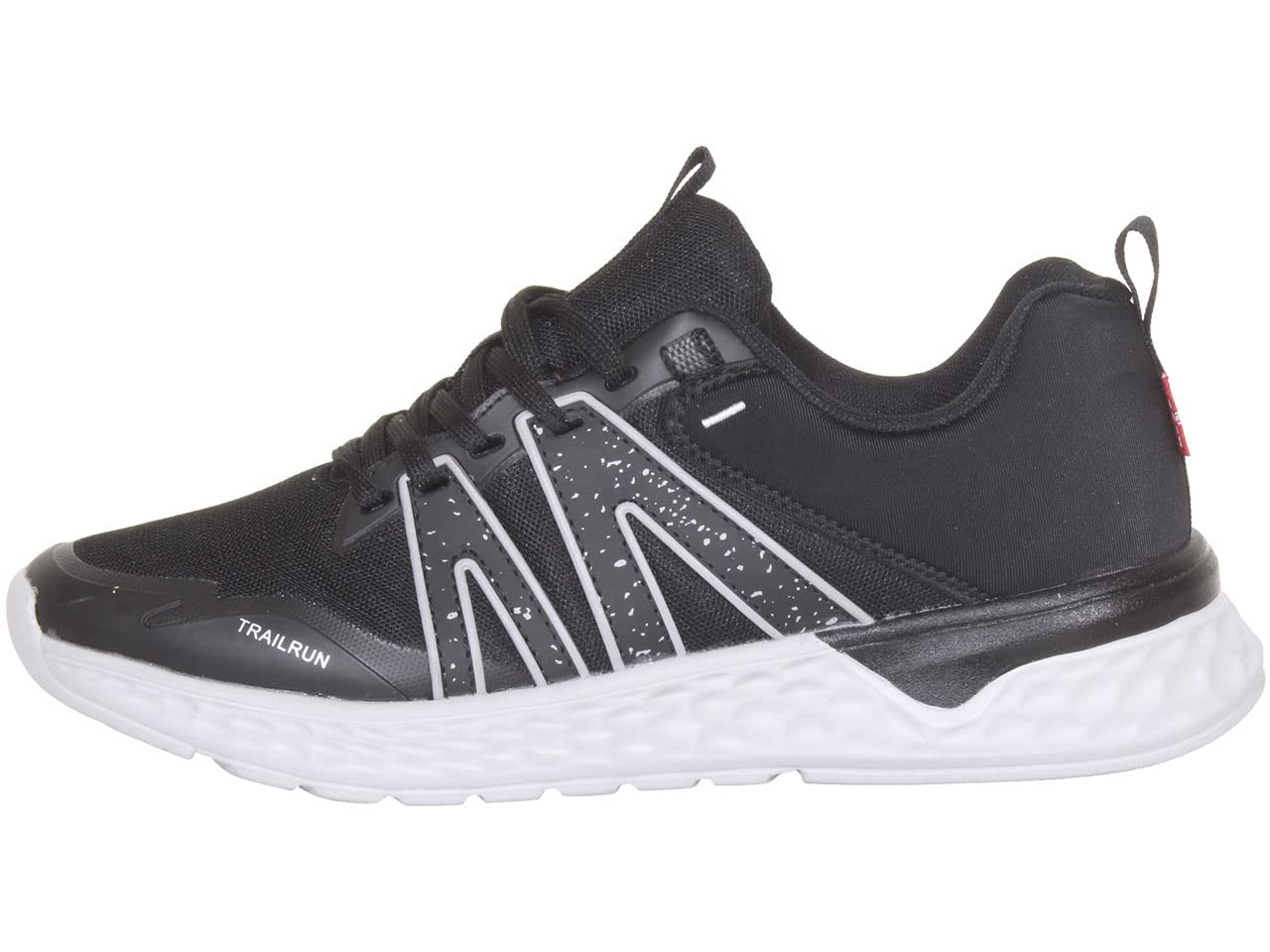 Levi's Men's Newbury-Trail Low-Top Running Sneakers - Black/Silver - Size 13 - Lightweight Comfortable Athletic Shoes for Jogging, Gym & Casual Wear