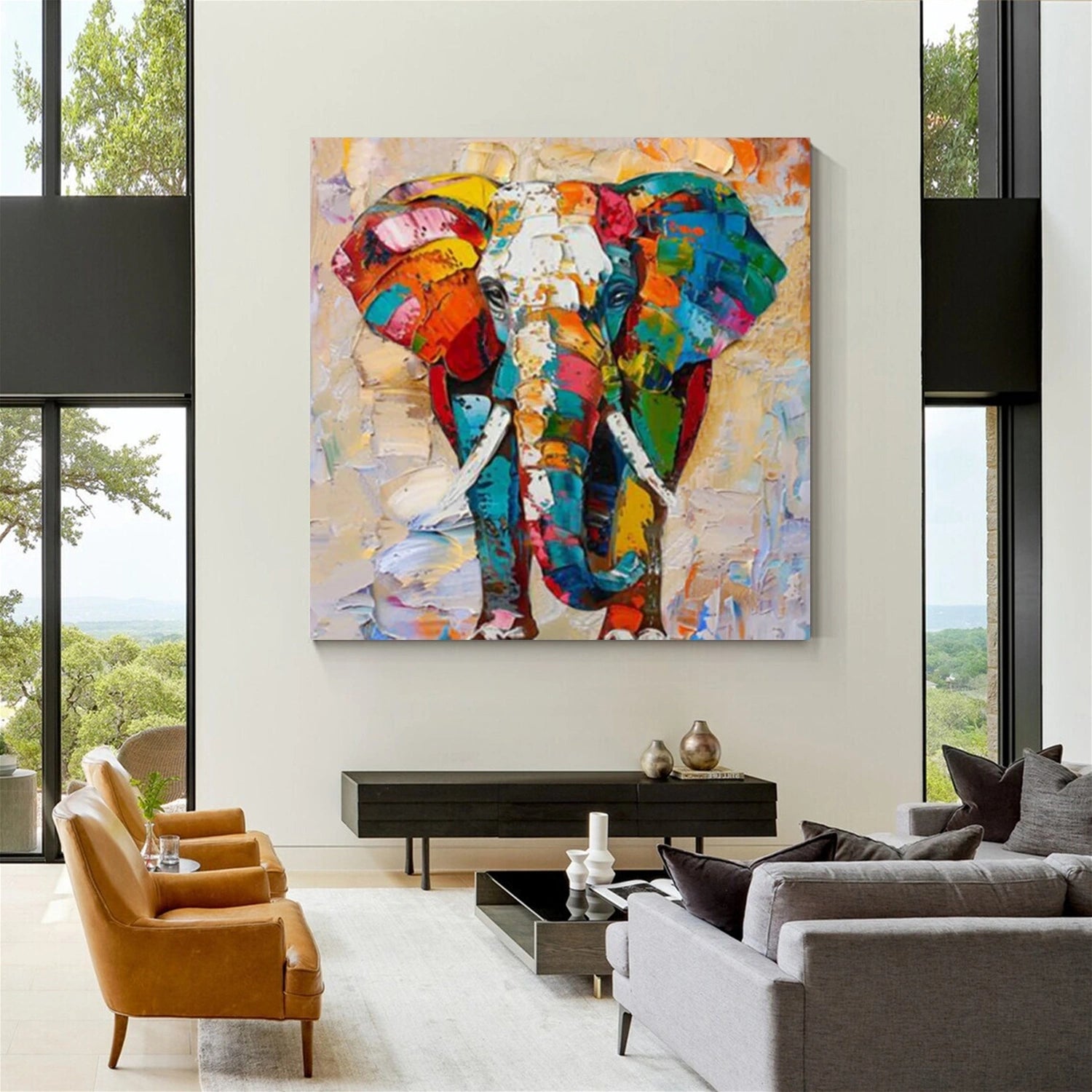 Animal Art Painting #AP115 - Handmade Canvas Wall Art for Home & Office Decor - Perfect for Living Room, Bedroom, and Gift Giving