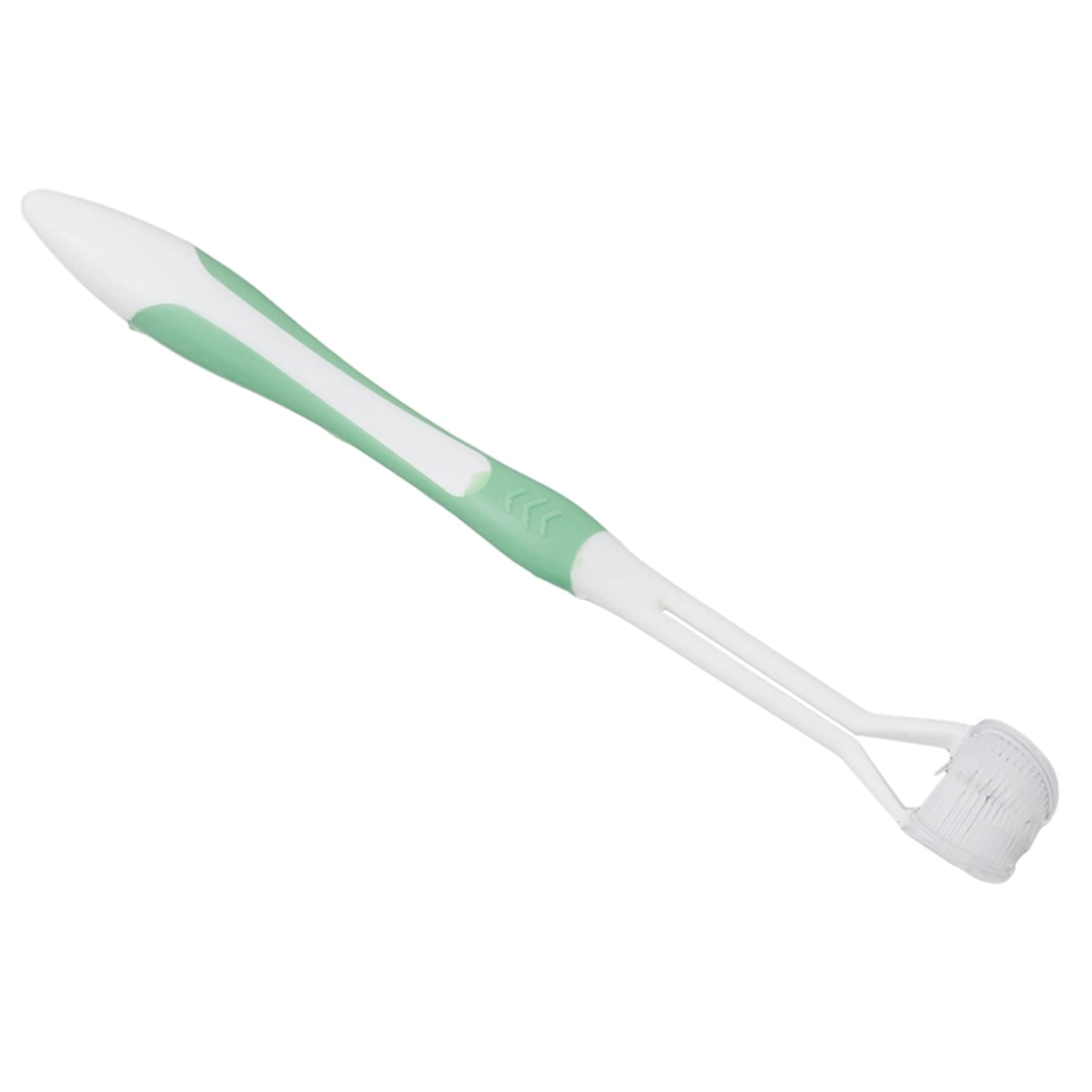 SGKJ 3-Sided Soft Bristle Manual Toothbrush - Gentle 360° Cleaning for Adults & Kids - Green (Pack of 3) - Perfect for Travel, Home & Office Use