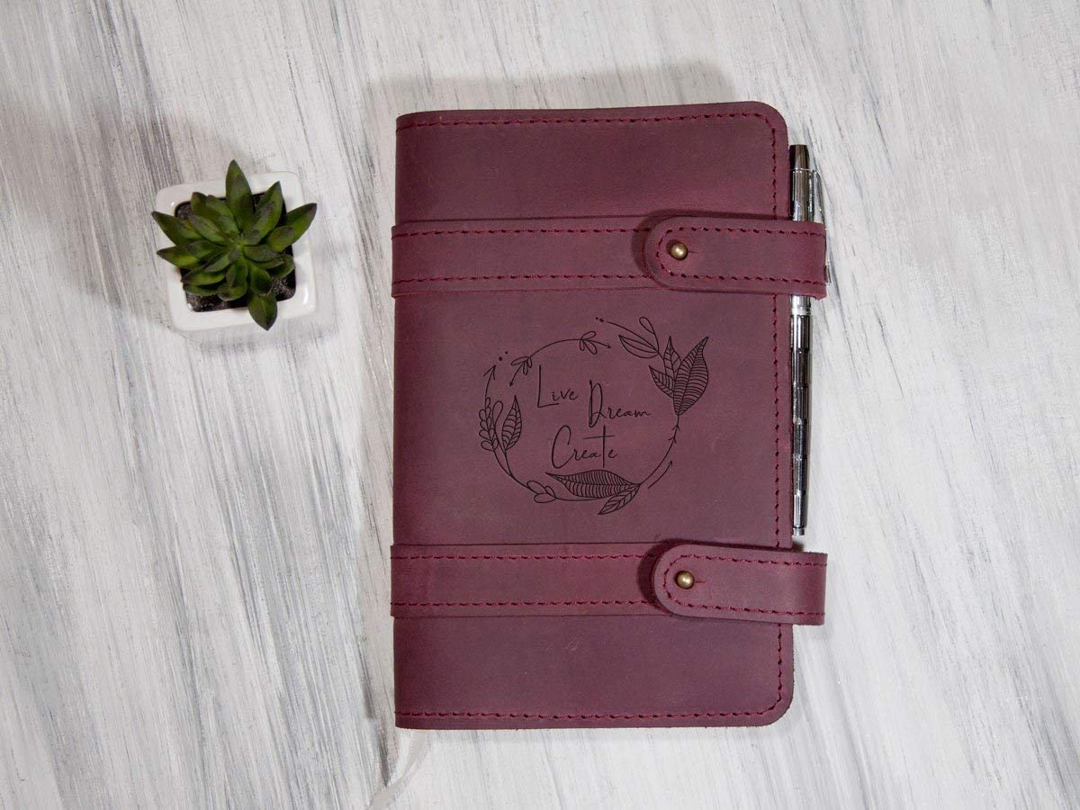 Premium Leather Travel Journal - Customizable B6 Notebook with Lined or Blank Pages, Perfect for Christmas, New Year & Holiday Gifts | Ideal for Adventure Logs, Creative Writing & Memory Keeping