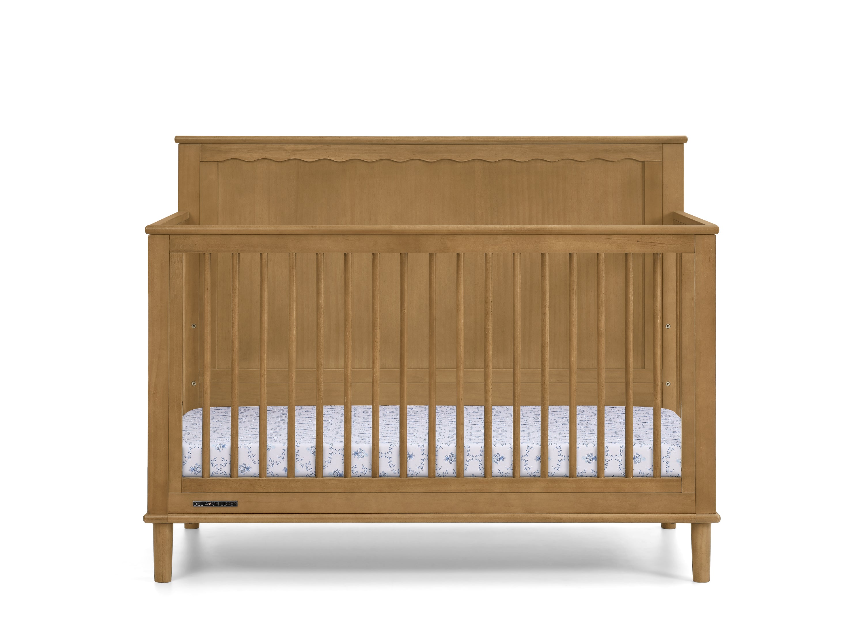 Penelope 6-in-1 Convertible Baby Crib - Toddler Bed with Mattress | Nursery Furniture for Boys & Girls | Perfect for Small Spaces & Growing Families