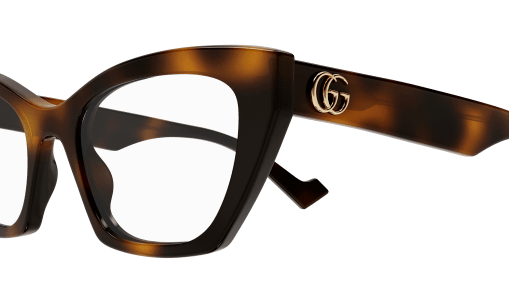 Gucci GG1334O 002 Havana Cat Eye Women's Eyeglasses - Stylish & Trendy Designer Glasses for Women, Perfect for Work, Reading & Fashion Accessories