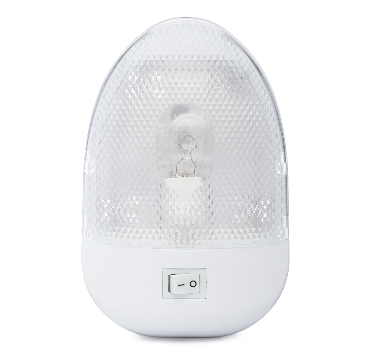 Lumitronics RV 12V Oval Single Dome LED Interior Light with On/Off Switch - Clear Removable Lens for Camper Trailer & Motorhome - White Dome Light for Van, Boat, Cabin & RV Interior Lighting