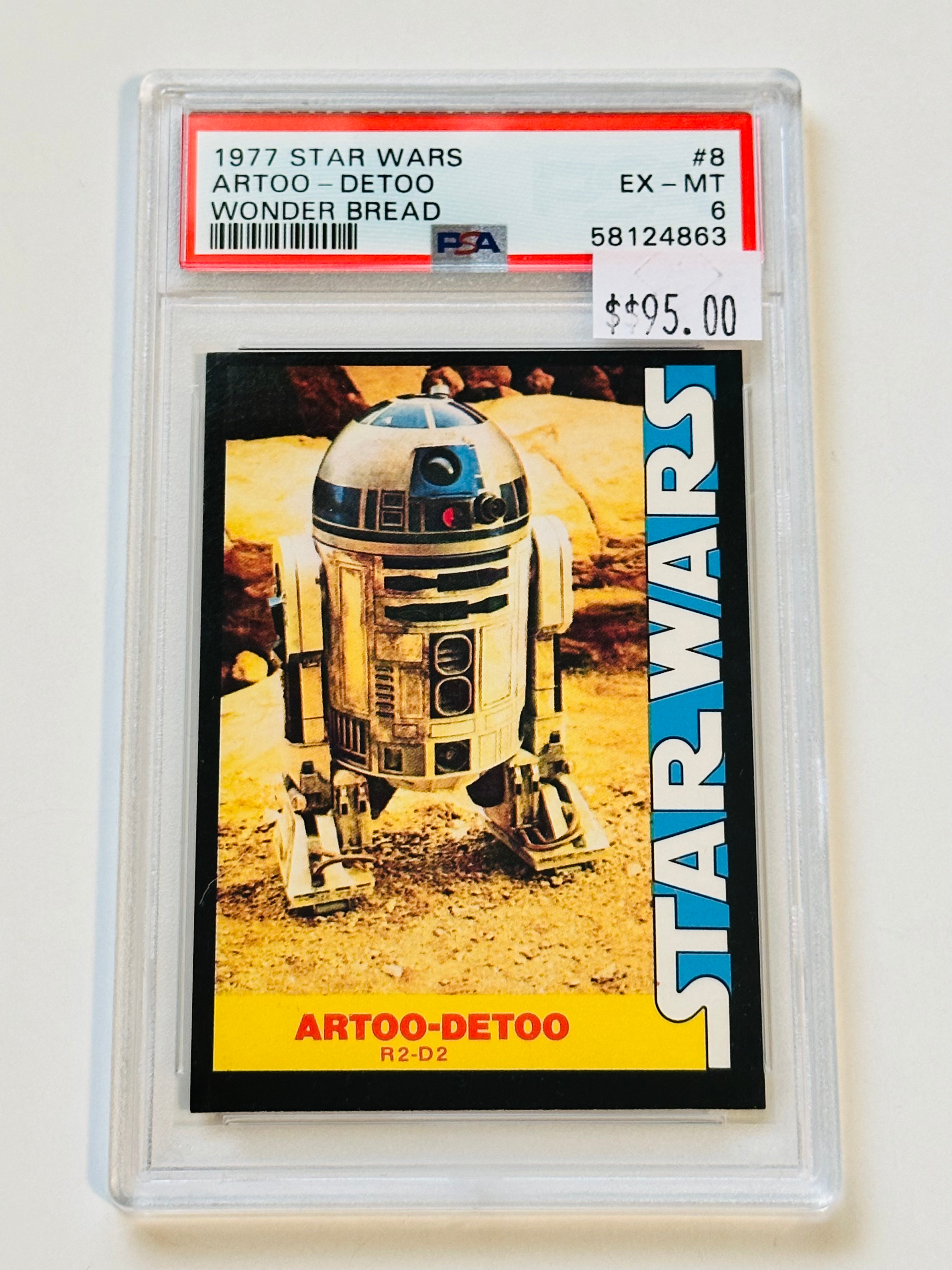 R2-D2 Wonder Bread PSA 6 Graded Vintage Trading Card 1977 - Star Wars Collectible for Display & Investment