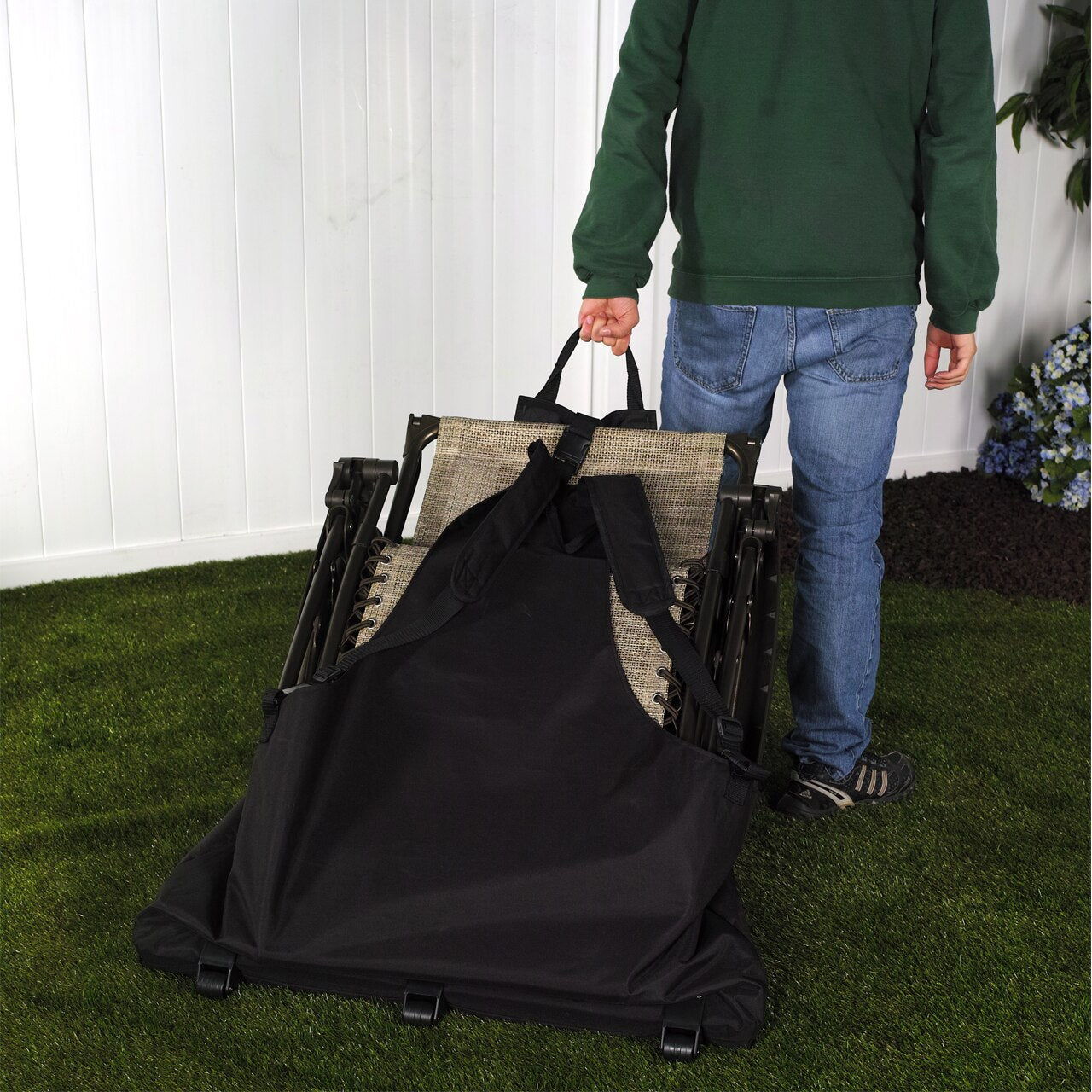 Bliss Hammocks BLB 1000 Gravity Free Hammock Chair with Carrying Backpack - Portable Hammock Chair with Wheels & Storage Pocket - Perfect for Camping, Backyard Relaxation & Outdoor Adventures