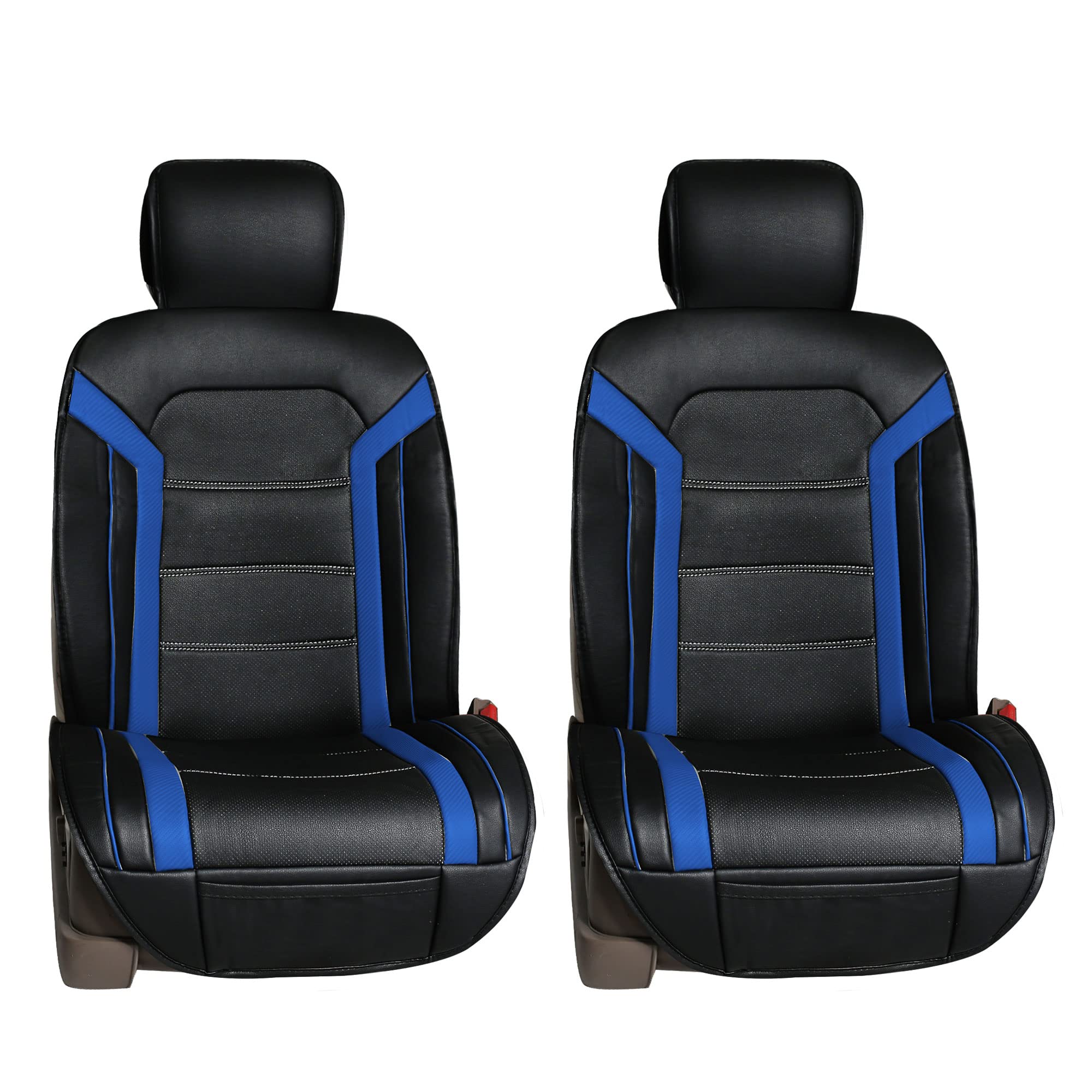 FH Group 2-Pack Faux Leather Car Seat Covers - Waterproof Universal Fit for Cars, Trucks & SUVs - Driving Comfort