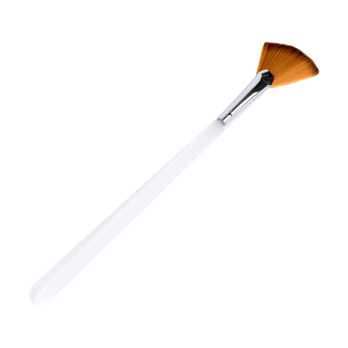 Angled Fan Mask Brush with Synthetic Bristles & Acrylic Handle - 7.75 Inch Professional Makeup Brush for Flawless Foundation & Contouring - Perfect for Liquid, Cream & Powder Cosmetics Application