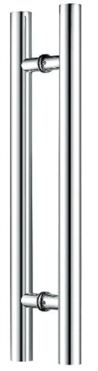 32 Inch Brushed Stainless Steel Door Handles - Modern Push/Pull Handles for Interior & Exterior Doors - Durable & Stylish Hardware for Homes, Offices, and Commercial Spaces