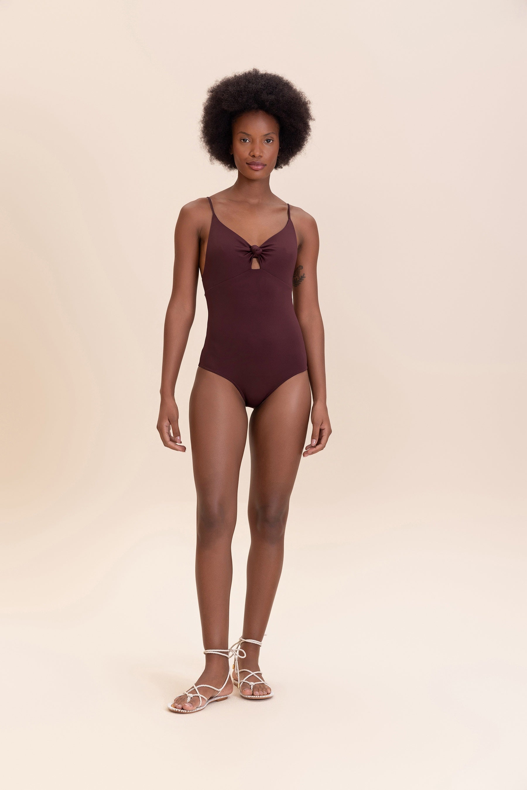 Sense® Knot Bandeau One Piece Swimsuit - Women's Sexy Monokini Bathing Suit for Beach, Pool & Vacation | Tummy Control Swimwear with Adjustable Straps