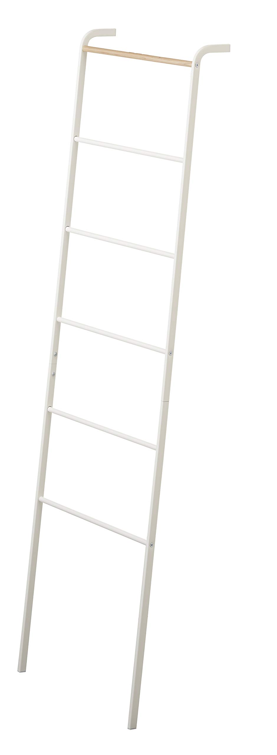 YAMAZAKI Home Tall White Shoe Rack & Leaning Ladder Rack - Space Saving Entryway Organizer for Small Spaces, Hallway, Apartment Storage (Model 2812)