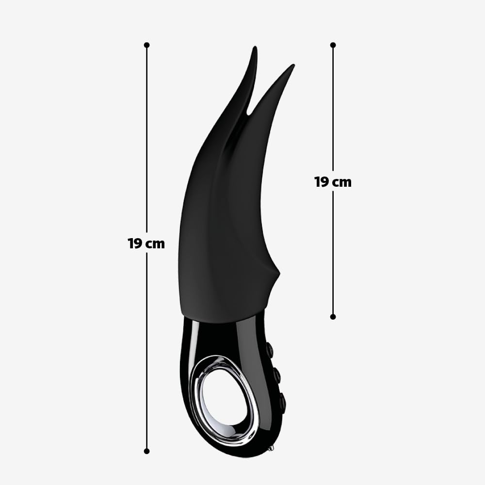 Premium Rechargeable Silicone Vibrator - FUN FACTORY G5 Series Luxury Dildo for Women & Men | Waterproof Adult Sex Toy for Couples & Solo Play | Perfect for Romantic Nights & Self-Care Moments (Volta Black)