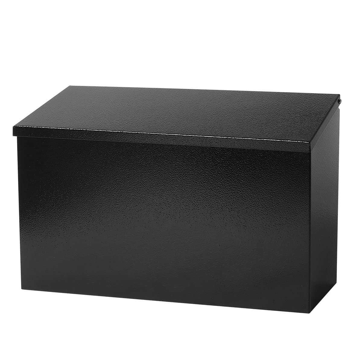 Decaller Wall-Mount Mailbox - Large Capacity Rustproof Metal Outdoor Mailbox with Secure Lock - Perfect for Homes, Apartments & Offices (Black)
