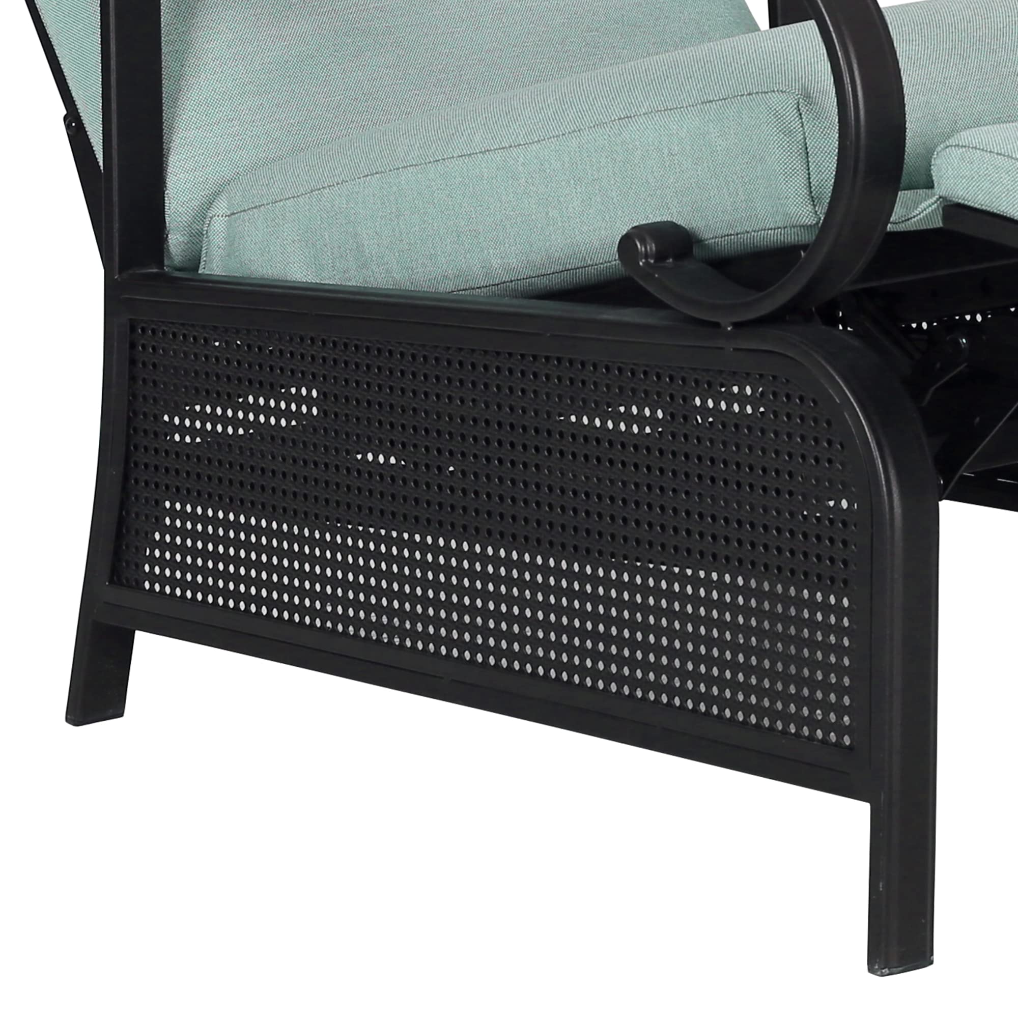 Ulax Adjustable Patio Recliner Chair Set of 2 - Outdoor Metal Reclining Lounge Chairs with Thick Cushions for Backyard, Poolside & Garden Relaxation