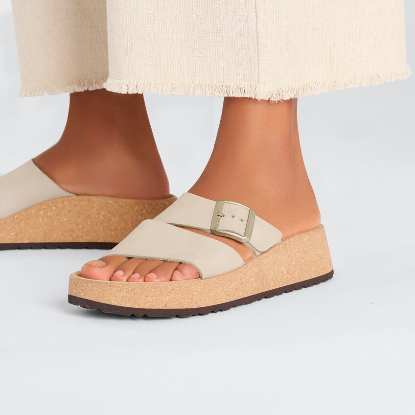 Birkenstock Almina Nubuck Leather Sandals for Women - Comfortable Arch Support Footbed | Perfect for Summer, Beach, and Casual Wear