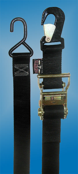 PowerTye Big Daddy 2 Inch 7400 lb Heavy-Duty Ratchet Tie Down Straps for Motorcycles, ATVs, and Cargo - Secure Transport for Road Trips, Hauling, and Storage