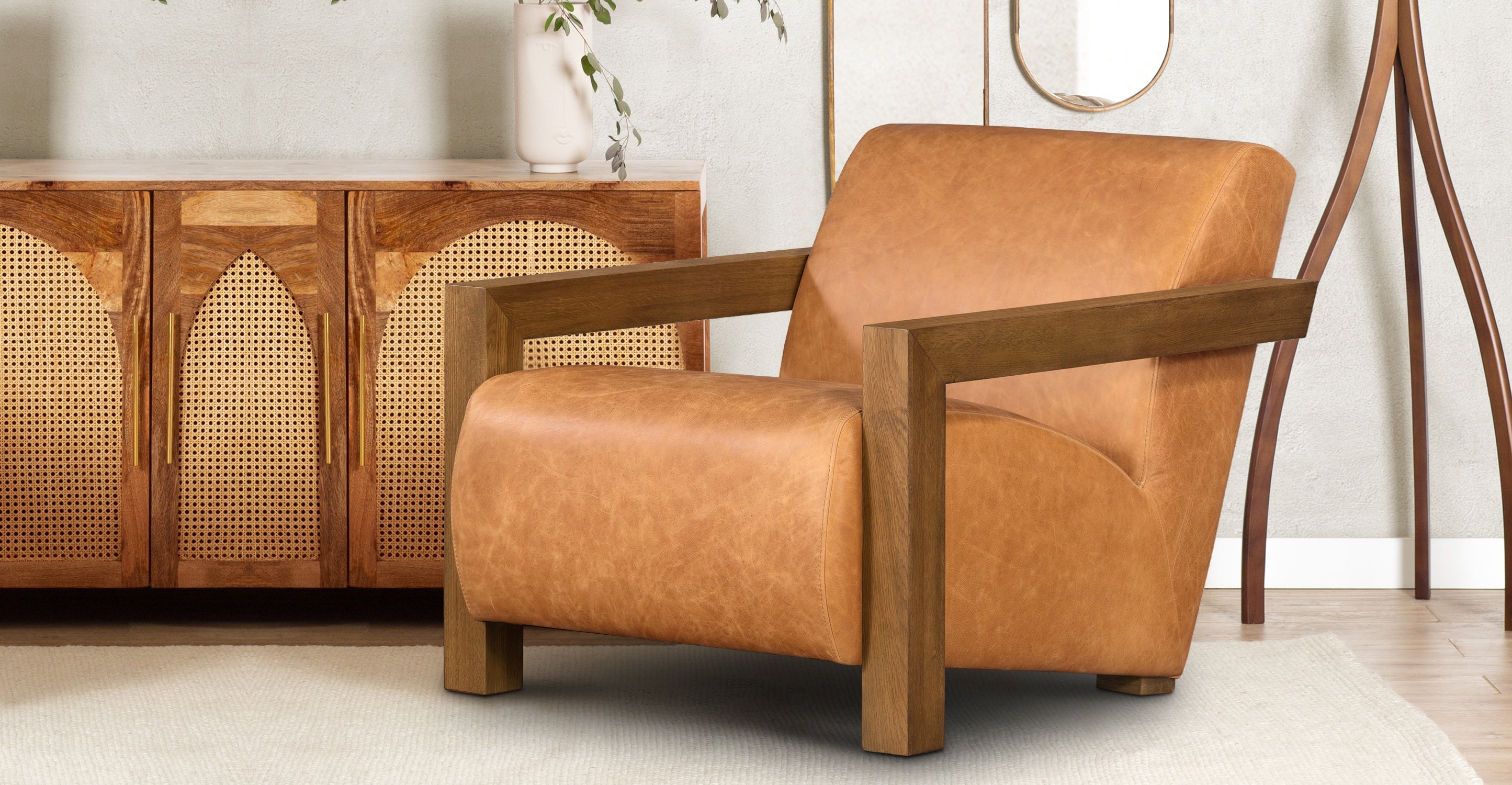Luxury Giza Lounge Chair - Modern Accent Chair for Living Room, Bedroom & Office - Comfortable Upholstered Armchair with Premium Fabric - Perfect for Relaxing, Reading & Napping
