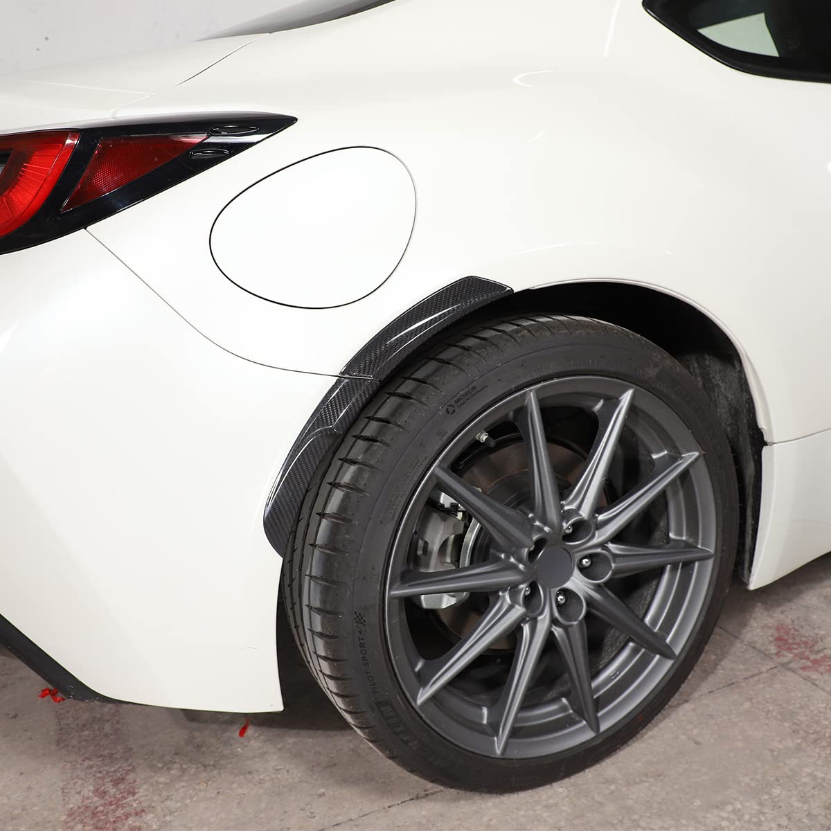 2022 Subaru BRZ Real Carbon Fiber Rear Wheel Arch Cover - 4PC Protective Eyebrow Panel Decorative Sticker | Exterior Car Accessories for Enhanced Style & Protection (Perfect for Car Shows, Racing Events & Daily Driving)