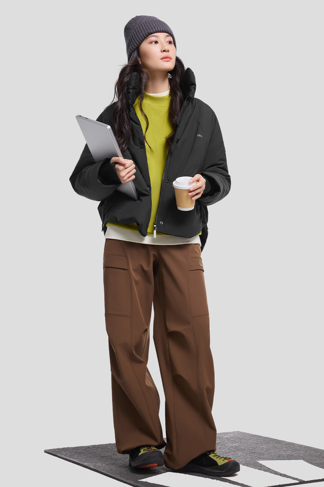 HeatGuard Women's High Warmth Stand Collar Winter Jacket - Cozy Outerwear for Cold Weather, Snow Activities & Daily Commute