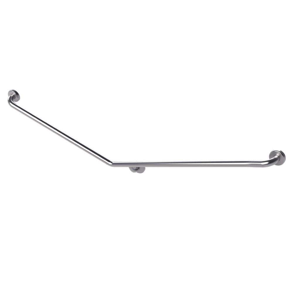 Fienza Care GRAB9070R 40° Ambulant Stainless Steel Grab Rail - 900x700mm Right Hand for Bathroom Safety & Accessibility - Ideal for Showers, Toilets & Elderly Support