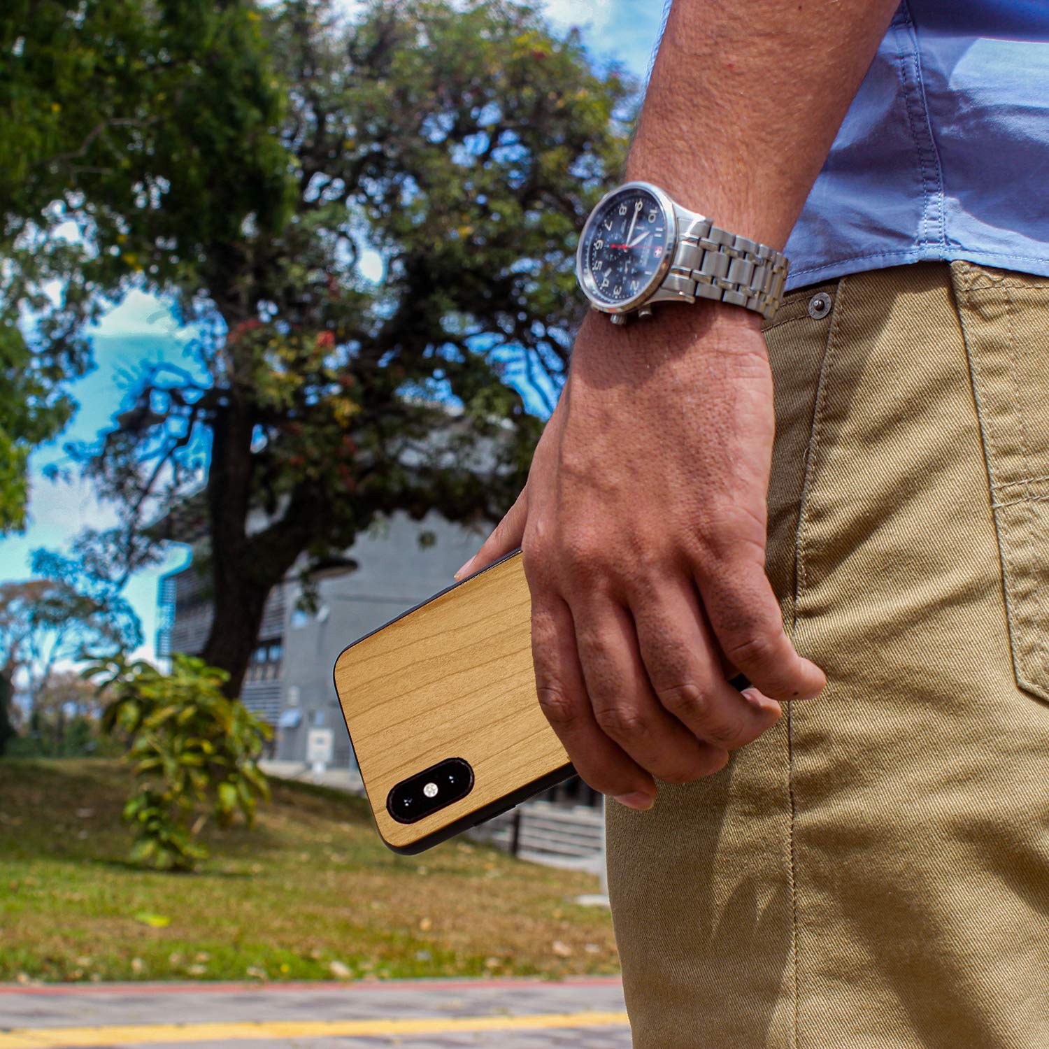 **Personalized Engraved Cherry Wood Phone Case for iPhone XR - Compass Rose Design - Perfect for Travel & Outdoor Adventures**