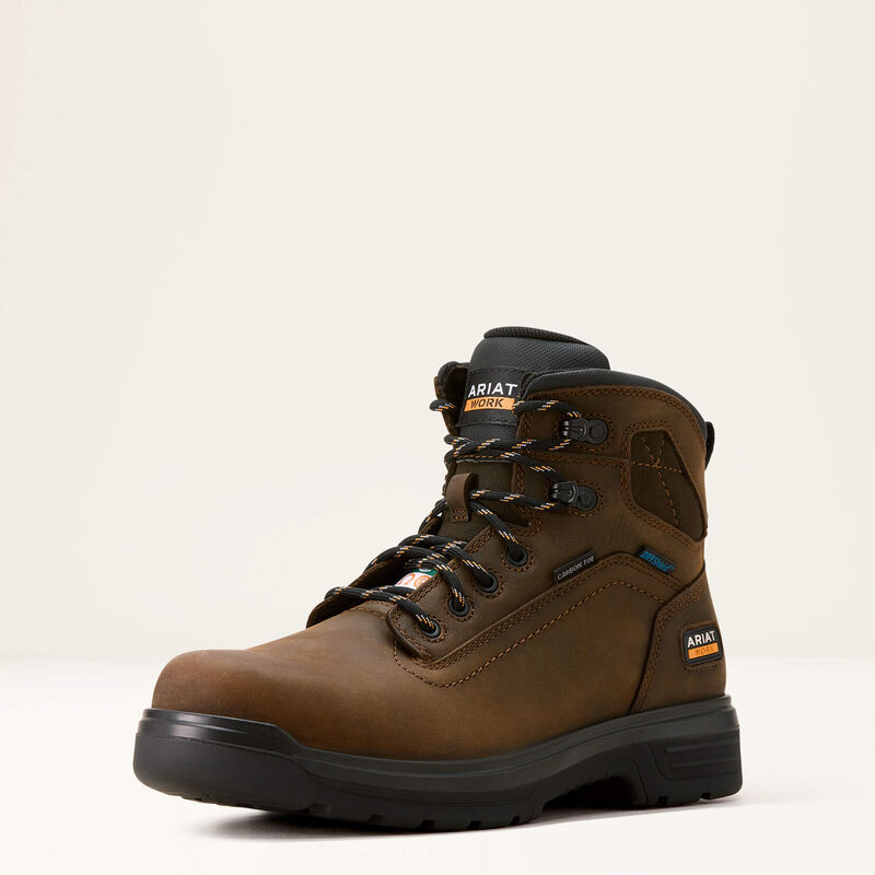 Turbo 6 CSA Approved Waterproof Carbon Toe Work Boots - Heavy Duty Safety Shoes for Construction, Industrial & Outdoor Work