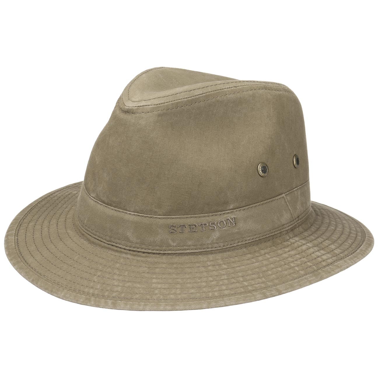 Stetson Organic Cotton Traveler Hat for Men & Women - Breathable Sun Protection for Outdoor Adventures, Hiking, and Beach Vacations