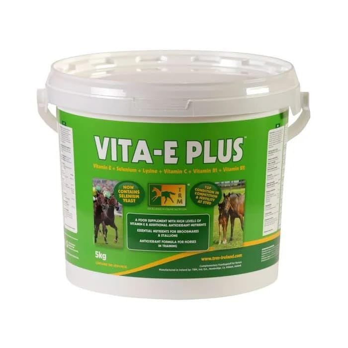 TRM Vita-E Plus Equine Horse Feed Supplement with Vitamin E & Antioxidants | 11 lb (5kg) Bag | Supports Muscle Recovery & Immune Health | Ideal for Performance Horses & Senior Equine Care