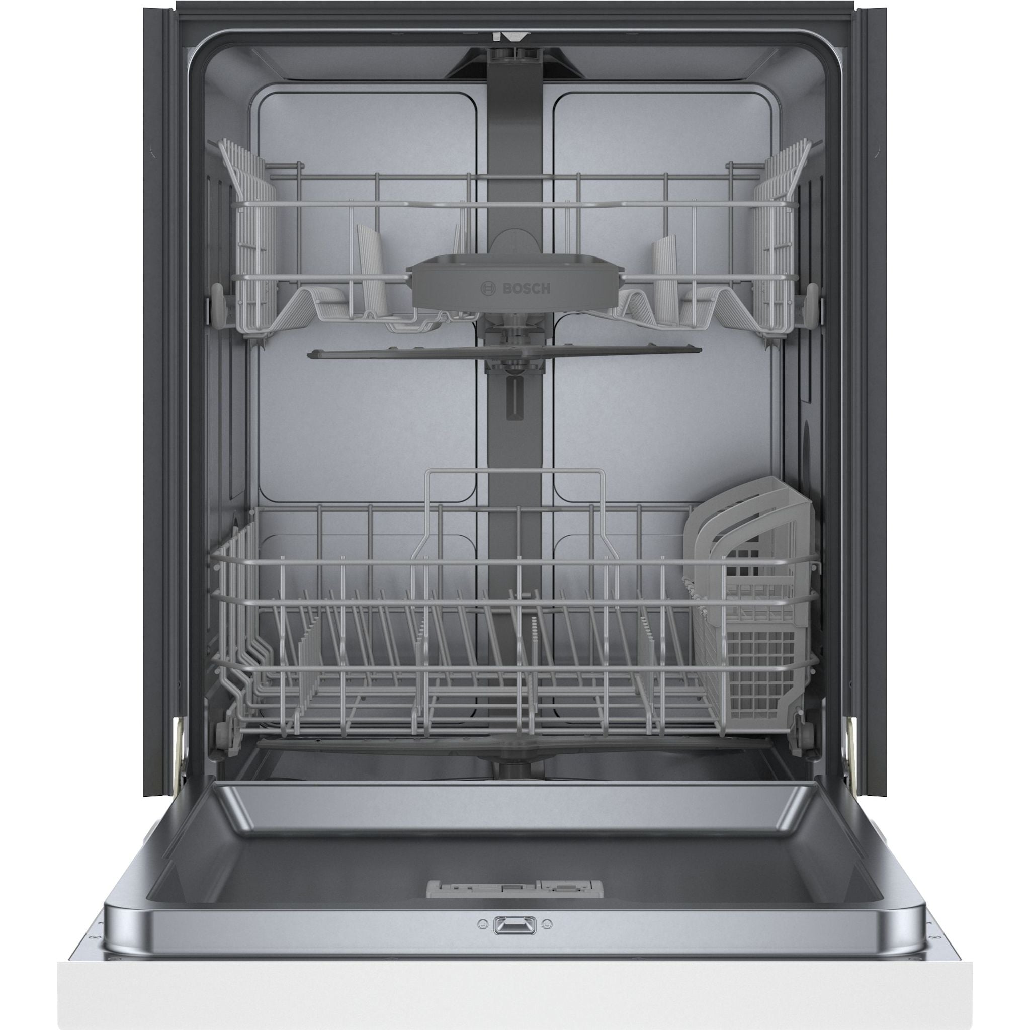 Bosch 300 Series SHE41CM2N 18-Inch Built-In Dishwasher - Stainless Steel Interior & White Exterior - Perfect for Small Kitchens & Apartments