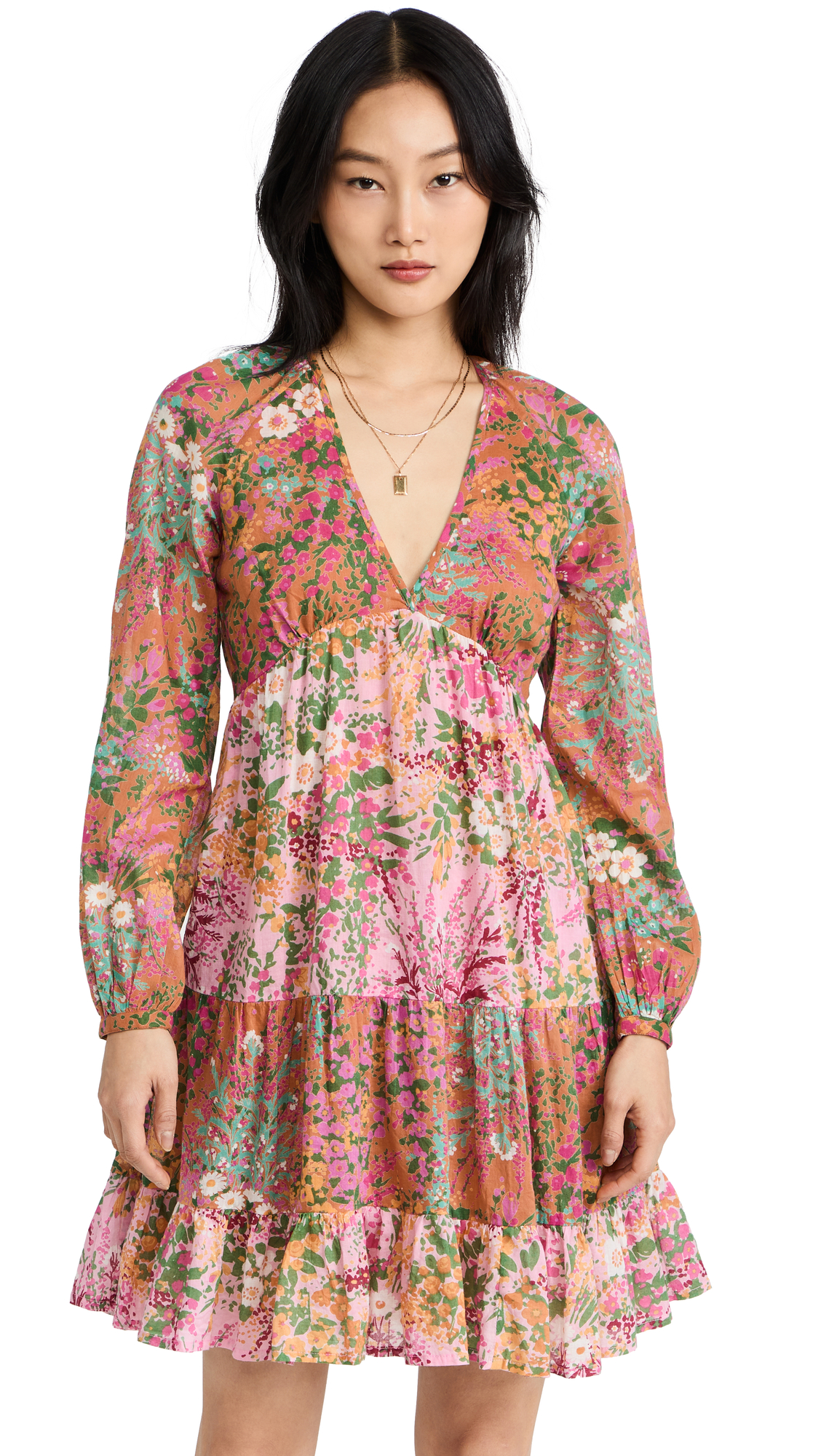 Banjanan Women's Hilary Long Sleeve Casual Dress - Elegant Flowy Midi Dress for Work, Party & Everyday Wear