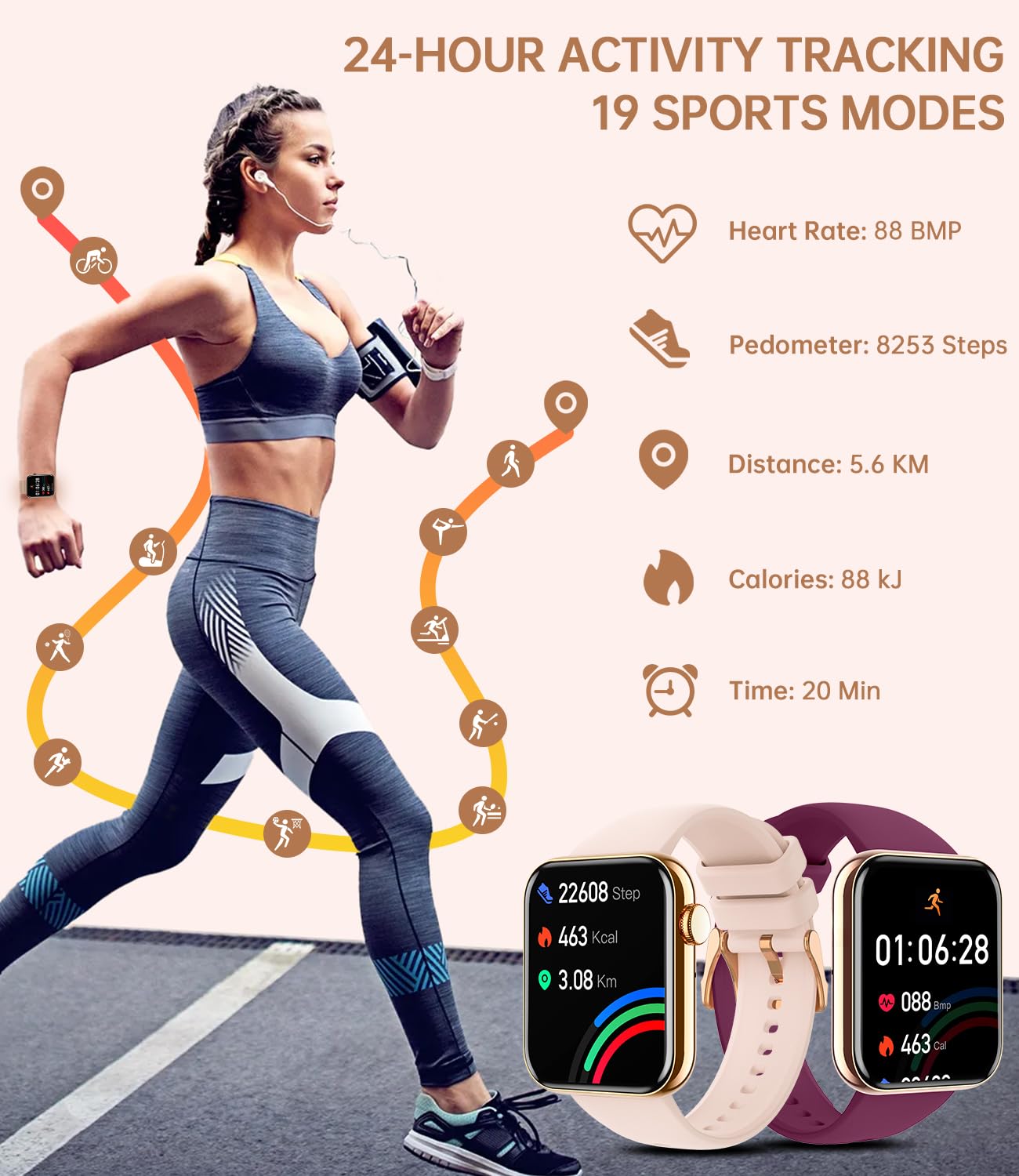 Smart Watches for Women with Answer/Make Call Function - 1.85