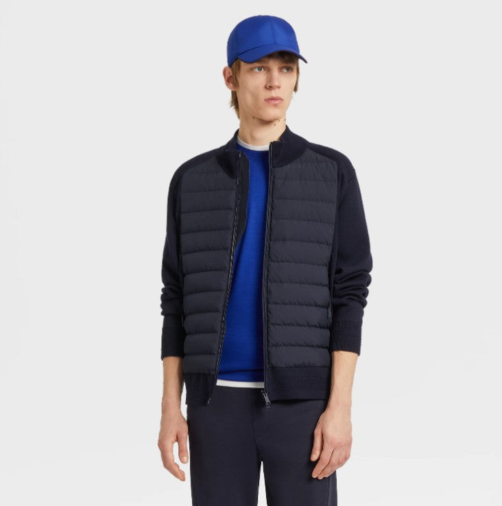 ZEGNA Men's Full Zip Sweater Jacket - Lightweight Knit Pullover for Casual & Business Wear | Perfect for Office, Travel & Outdoor Activities