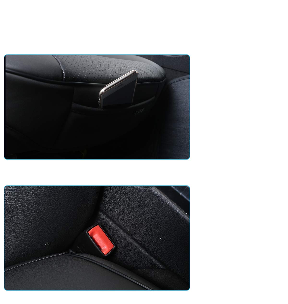 EDEALYN® Universal Faux Leather Car Seat Cover for Driver - Soft & Durable PU Leather Protector (20.5