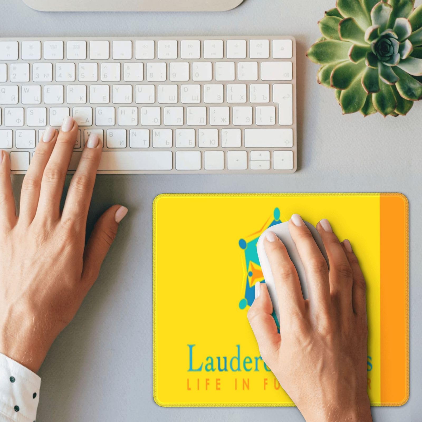 Lauderdale Lakes Florida Flag Mouse Pad - Waterproof Non-Slip Rubber Desk Mat for Office & Gaming (10x12 Inch) | Perfect for Laptop Workstations & PC Gaming Setups