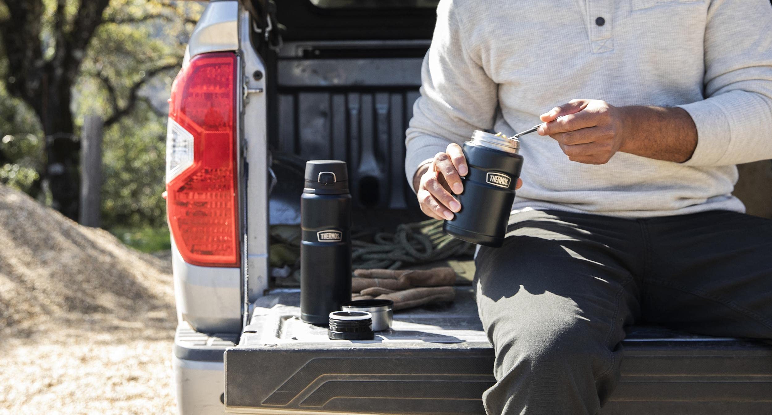 THERMOS Stainless King Vacuum-Insulated Food Jar - 24oz Leak-Proof Thermos for Hot & Cold Meals - Midnight Blue - Perfect for Lunch, Camping & Office Use