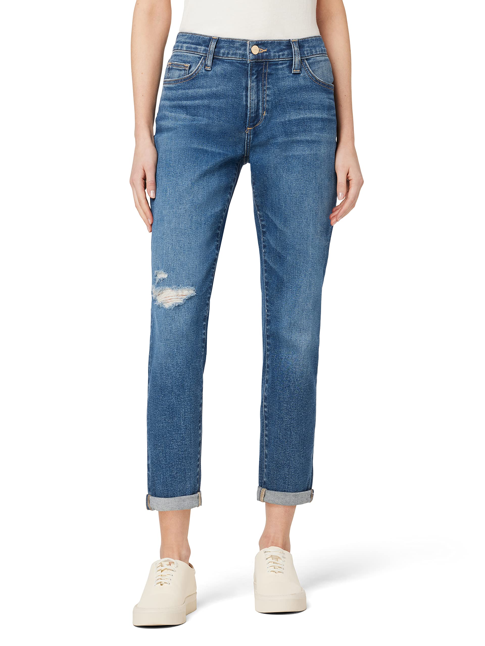 Joe's Women's The Bobby Boyfriend Jeans - High Waist Distressed Denim Pants for Casual Wear & Everyday Outfits