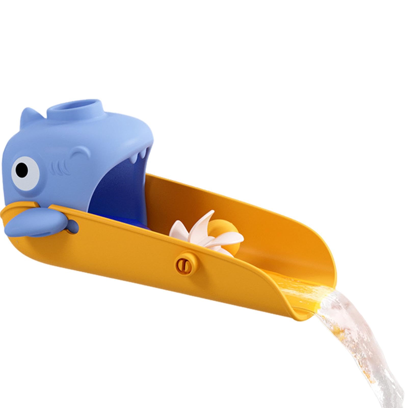 Shark Design Long Extendable Sink Faucet Extender - Adjustable Bathroom Sink Spout Extension for Kids, Fun Water Saving Wash Helper | Perfect for Children's Hand Washing, Pet Bathing & Kitchen Use