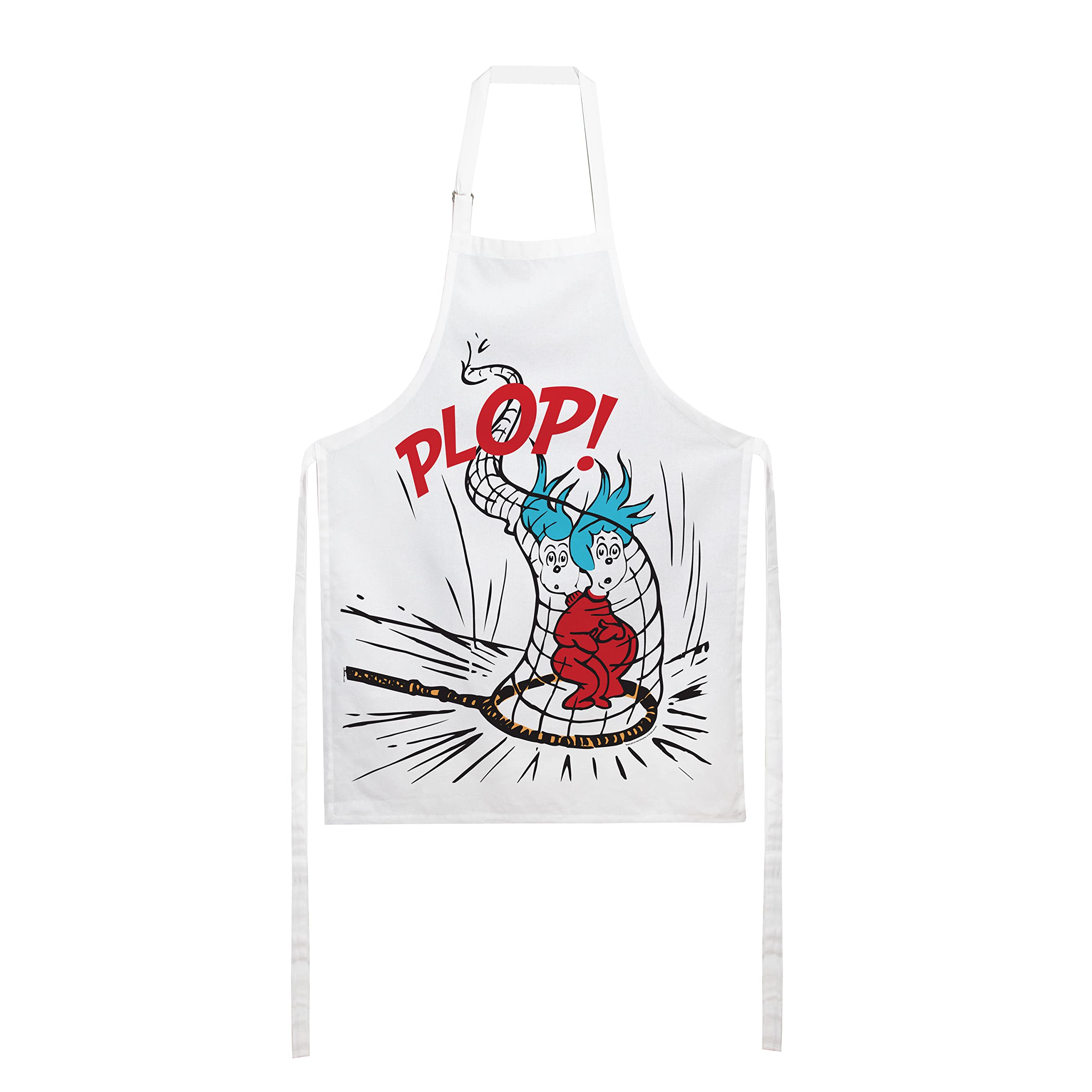 Dr. Seuss Thing One Thing Two Cat in the Hat Kitchen Apron - Fun Novelty Cooking Apron for Baking, BBQ, Grilling & Dr. Seuss Themed Parties
